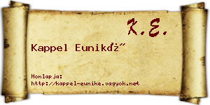 Kappel Euniké névjegykártya